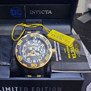 Invicta DC Comics Batman Men's Watch - 50mm, Gold, Black - LE /4000 mint 50mm